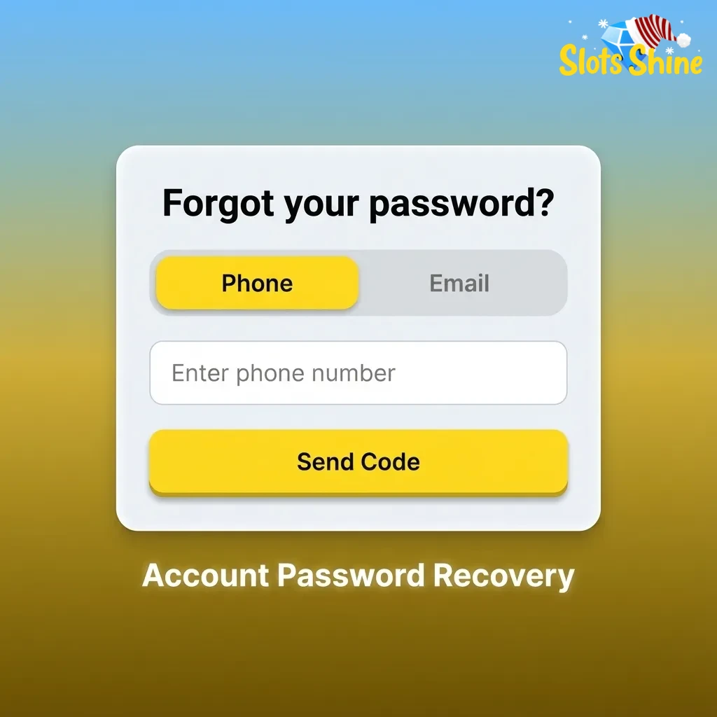 Illustration of password recovery steps on a login page: forgot password, email code, creating and confirming a new password.