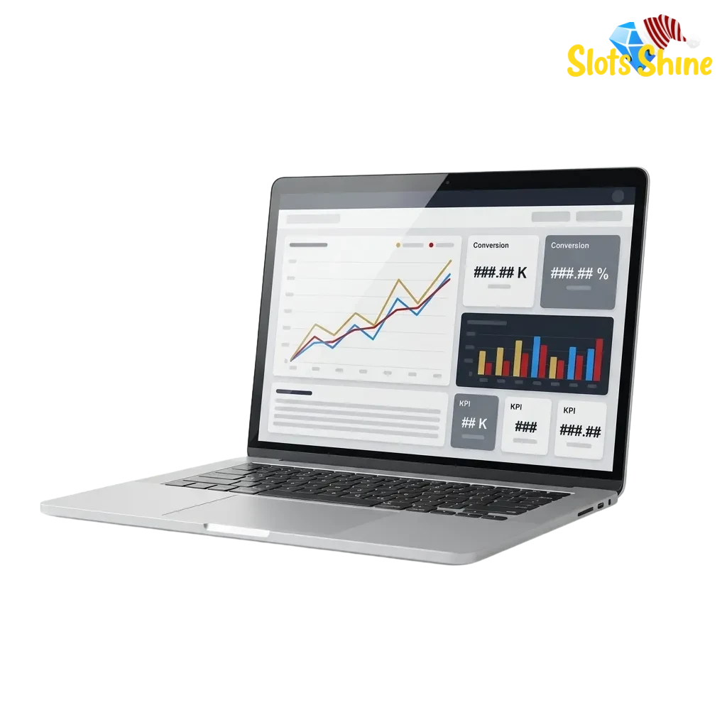 Slots Shine affiliate program banner promoting UK casino traffic commissions, monthly payouts, and dedicated manager support