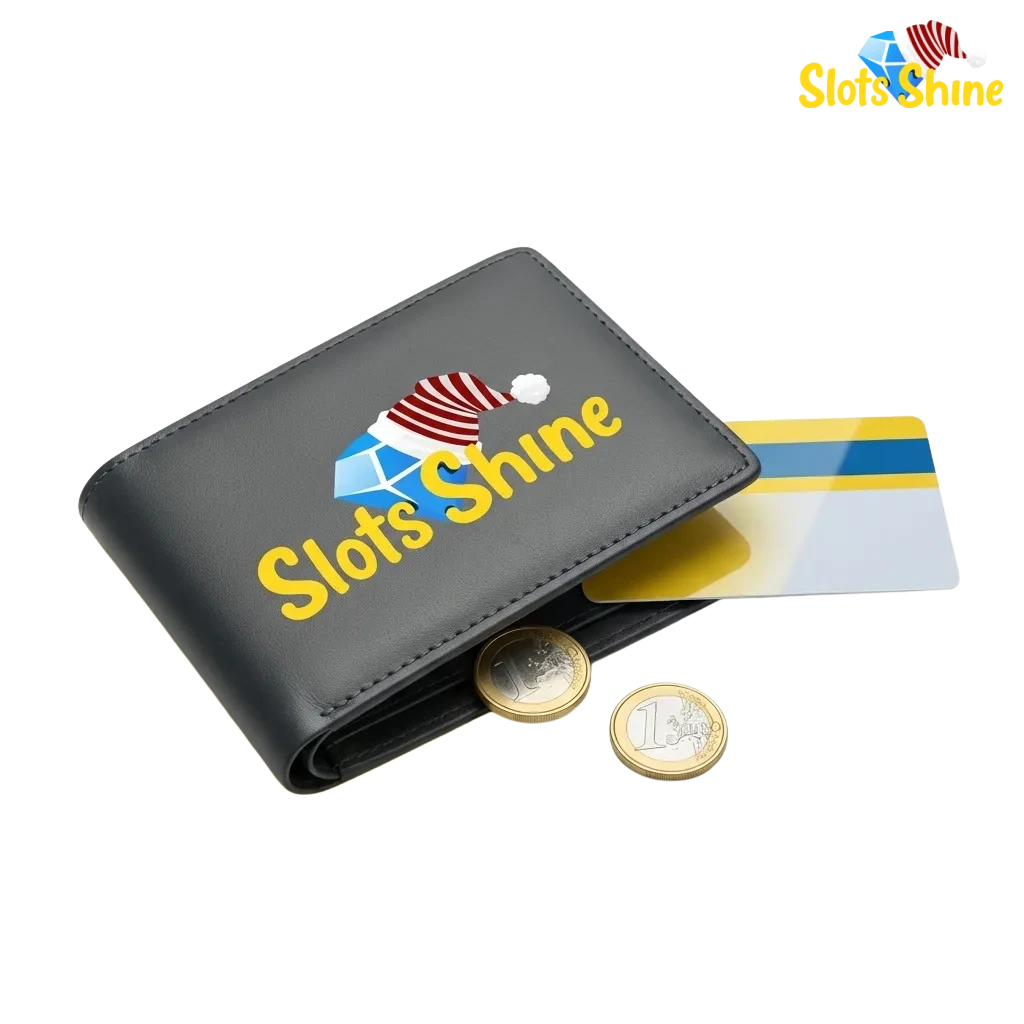 Slots Shine UK payment methods screen showing Visa, Mastercard, USDT ERC20, limits and bonus percentages