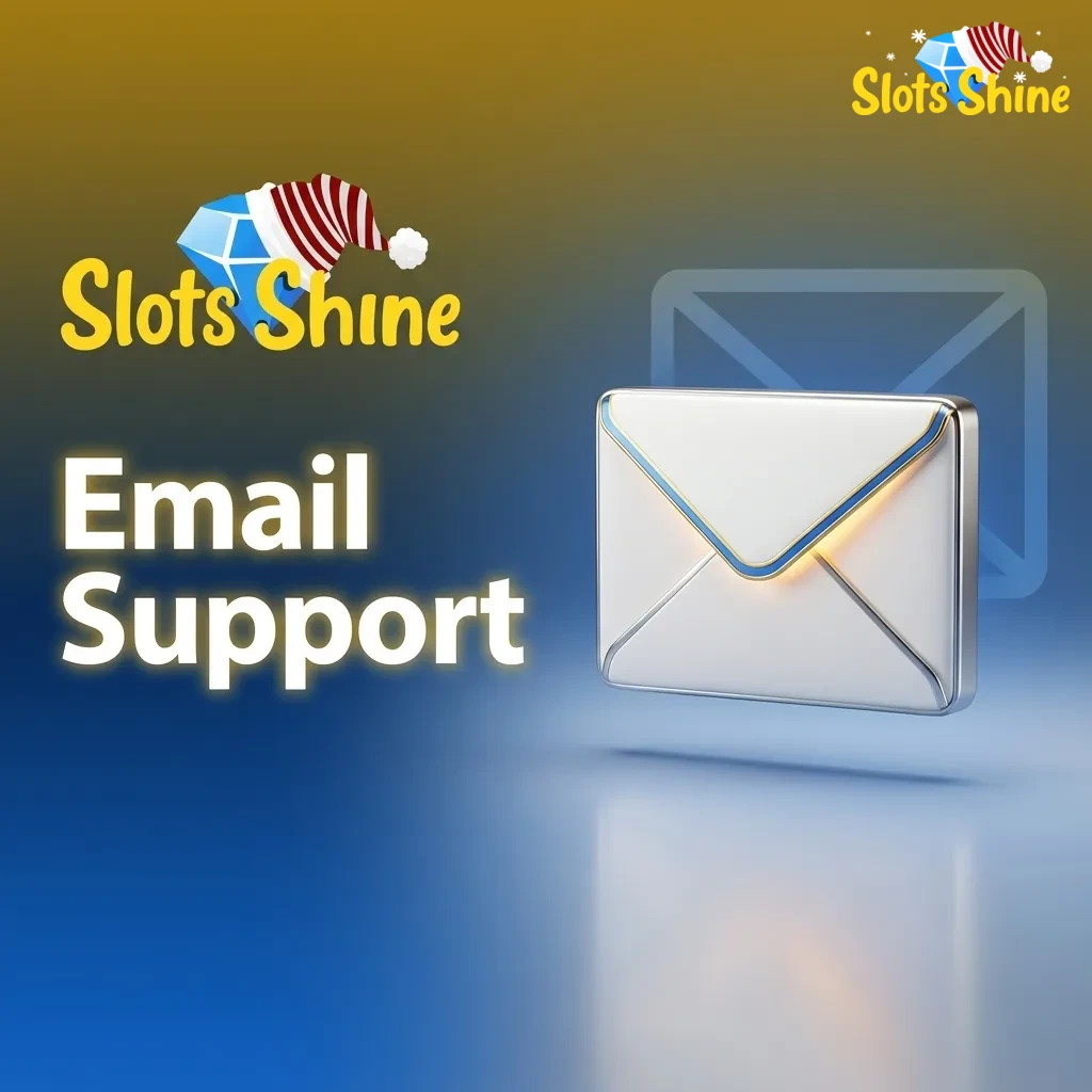 Email support guide showing how to write clear queries and send documents to Slots Shine support addresses