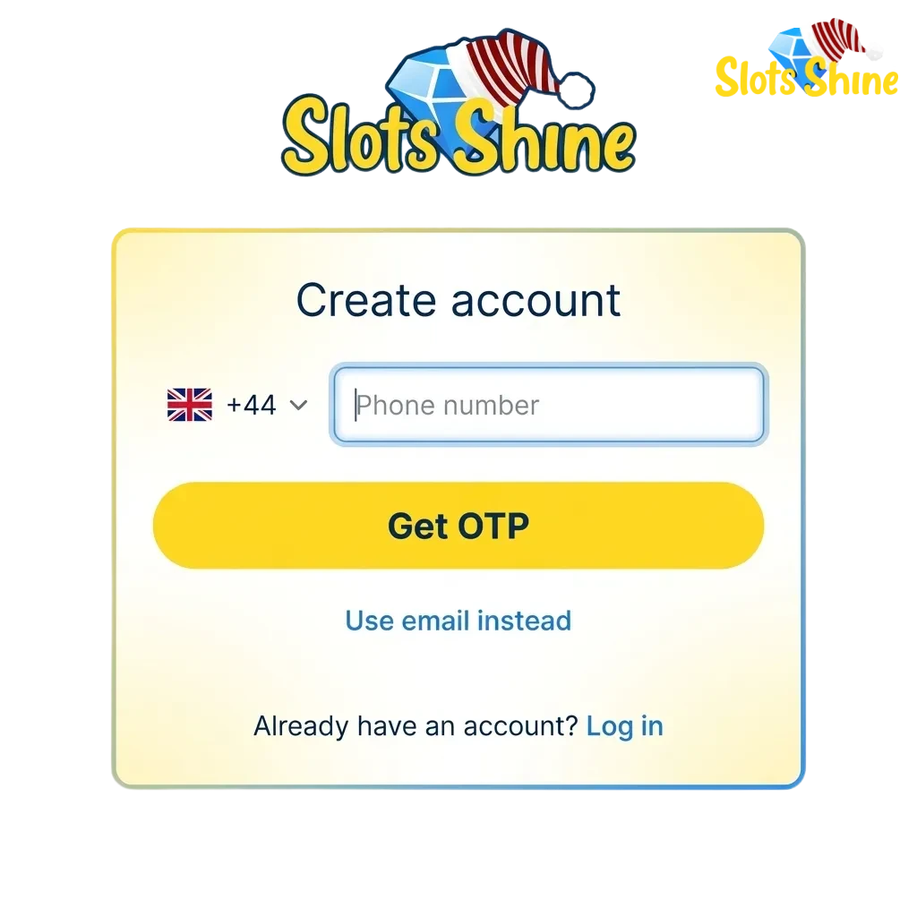 Slots Shine registration, login and verification steps on website and mobile with security and welcome bonus highlights