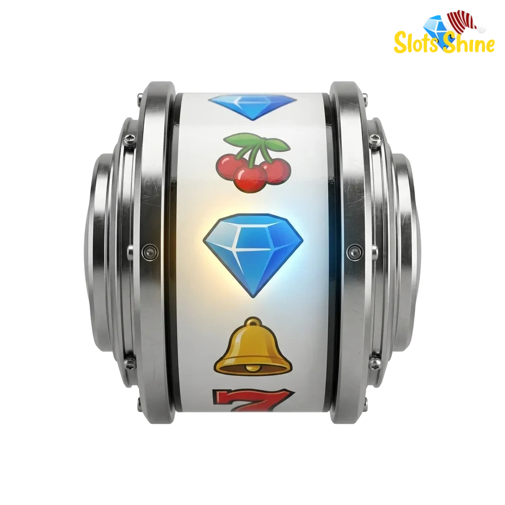 Illustration of Slots Shine UK online slots with themed reels, jackpot icons and bonus offers for new players